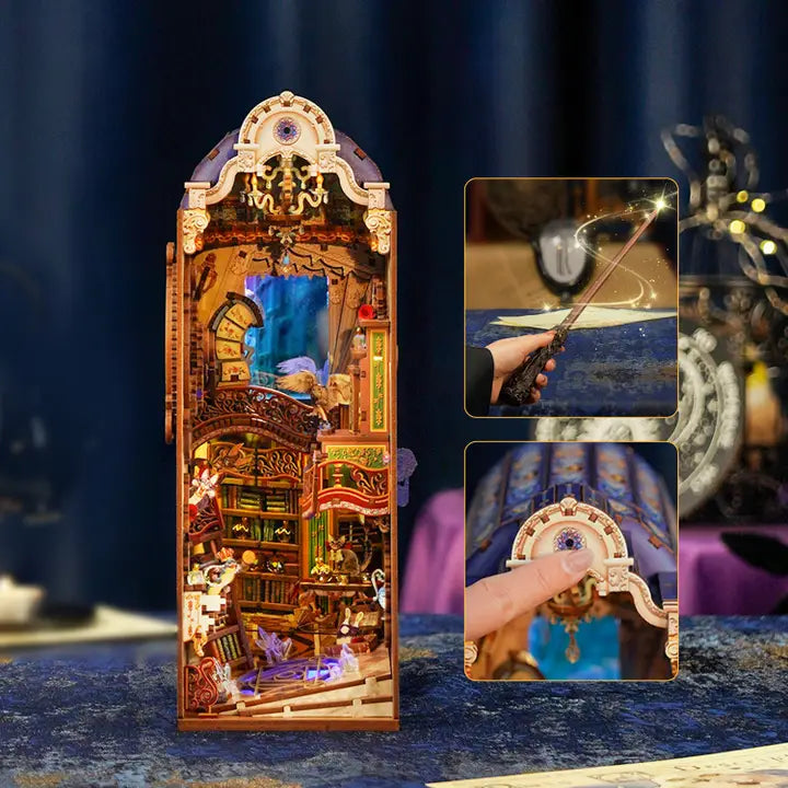 Book Nook: Magic Library with Dust Cover