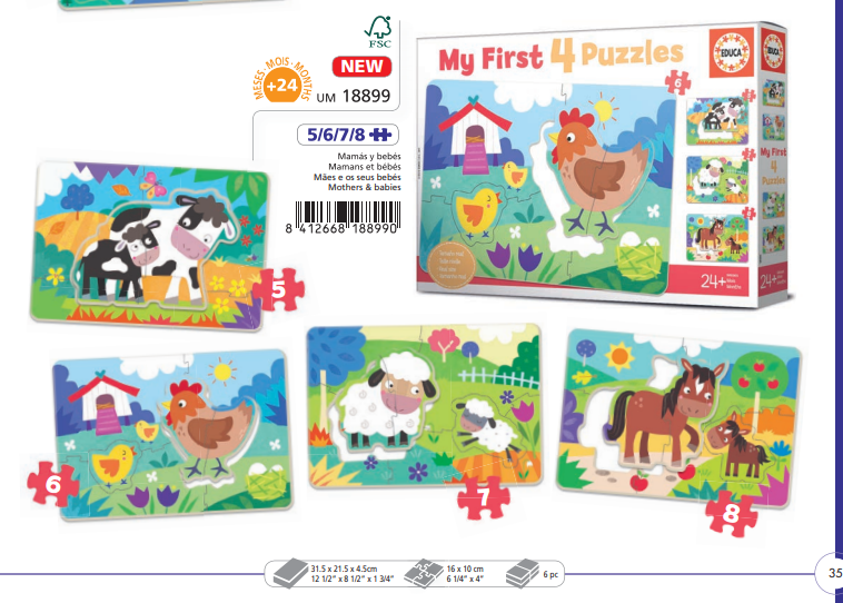 Mothers & Babies 5-6-7-8 Progressive Puzzle