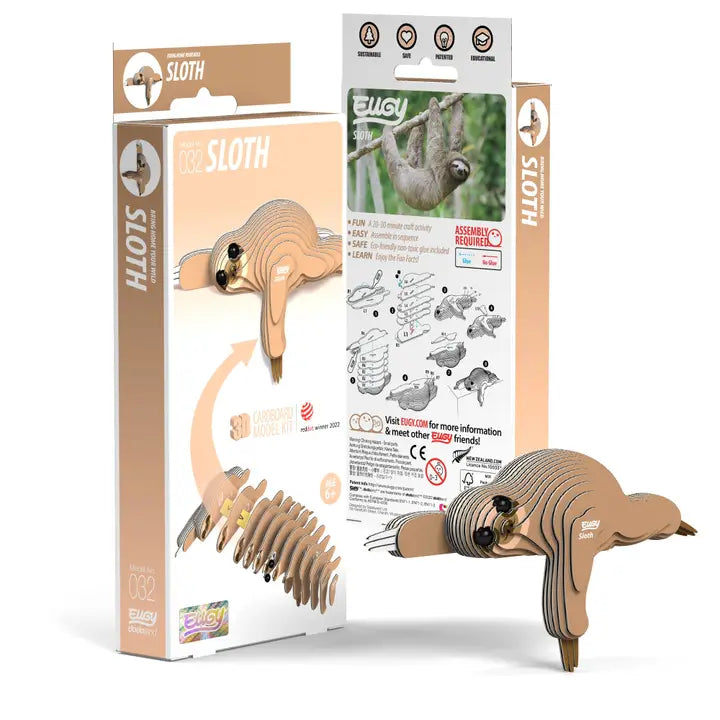 Eugy 3D Wood Puzzle: Sloth