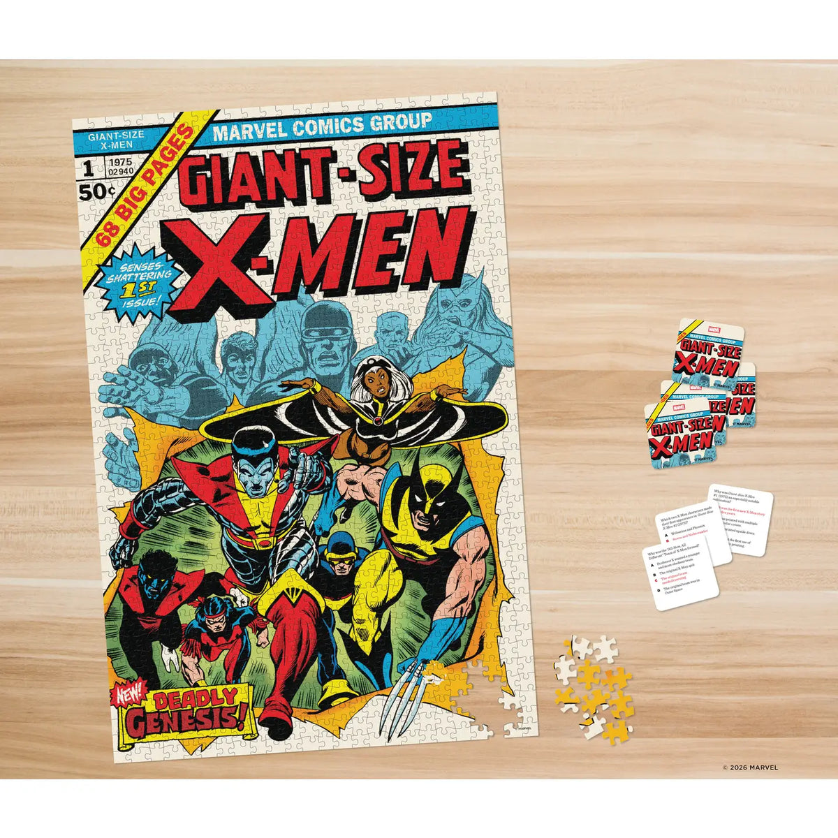 Marvel X-Men Jigsaw Puzzle and Trivia (Tube) 1000pc