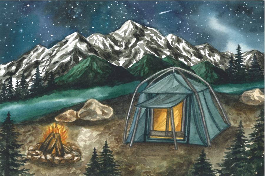 Camping in Pacific Northwest National Park Micro Tube 150pc