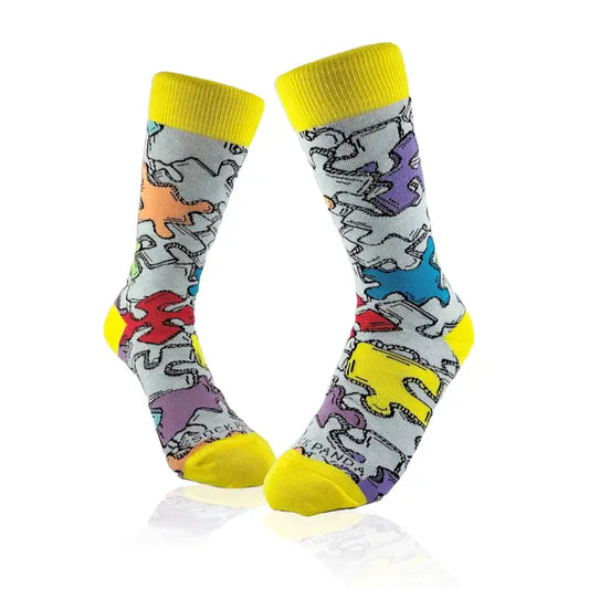 Jigsaw Puzzle Pattern Socks - Small