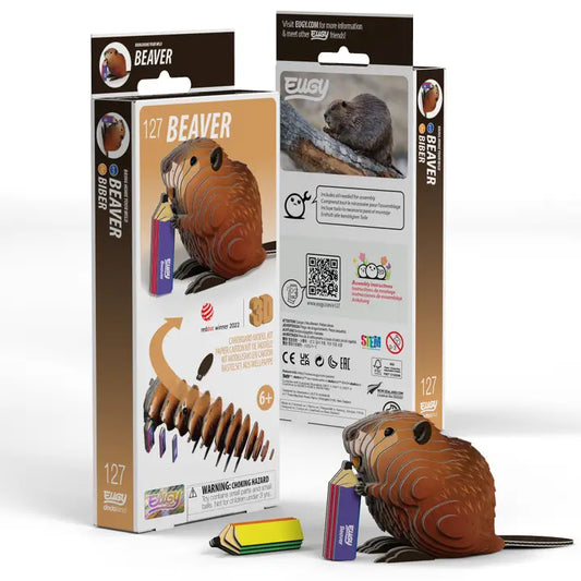 Eugy 3D Wood Puzzle: Beaver