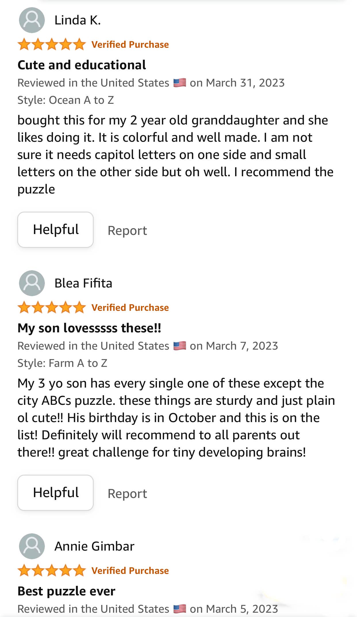 Animal Parade A to Z Puzzle