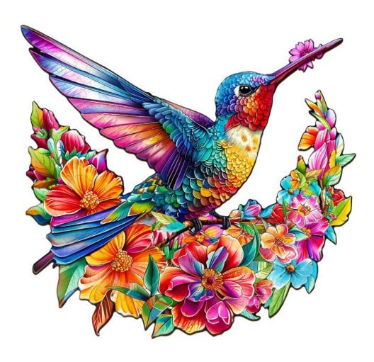 Flowers and Hummingbird (S)