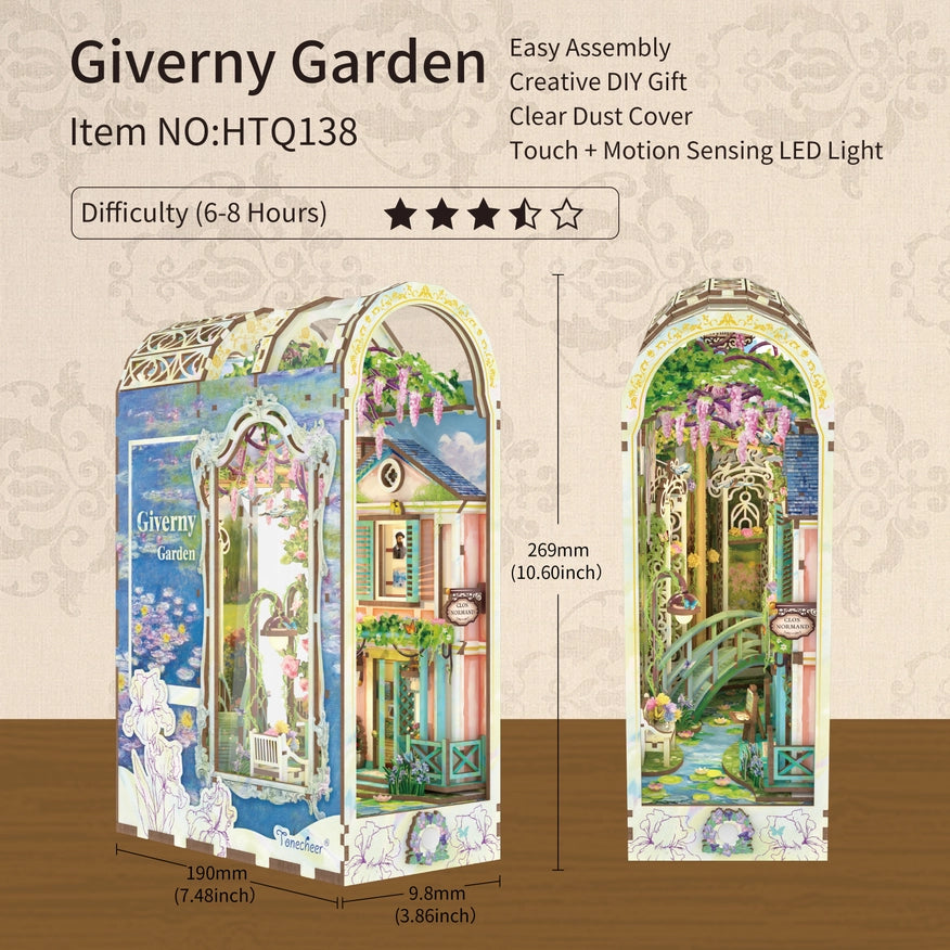 Book Nook: Giverny Garden with Dust Cover