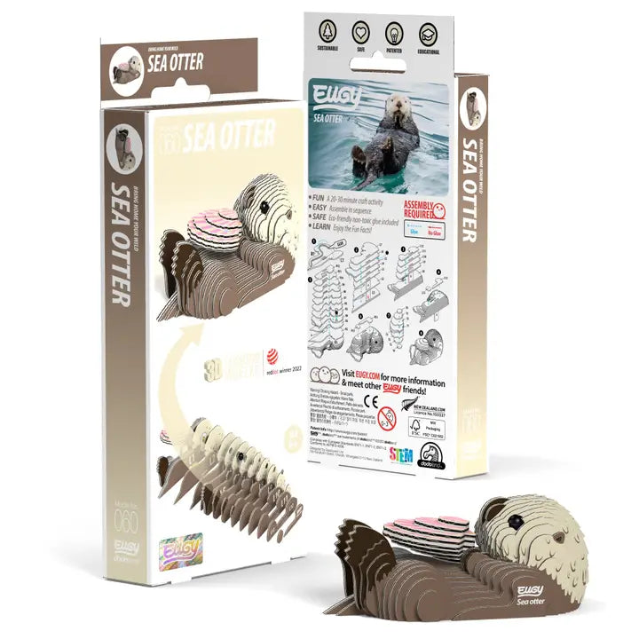 Eugy 3D Wood Puzzle: Sea Otter