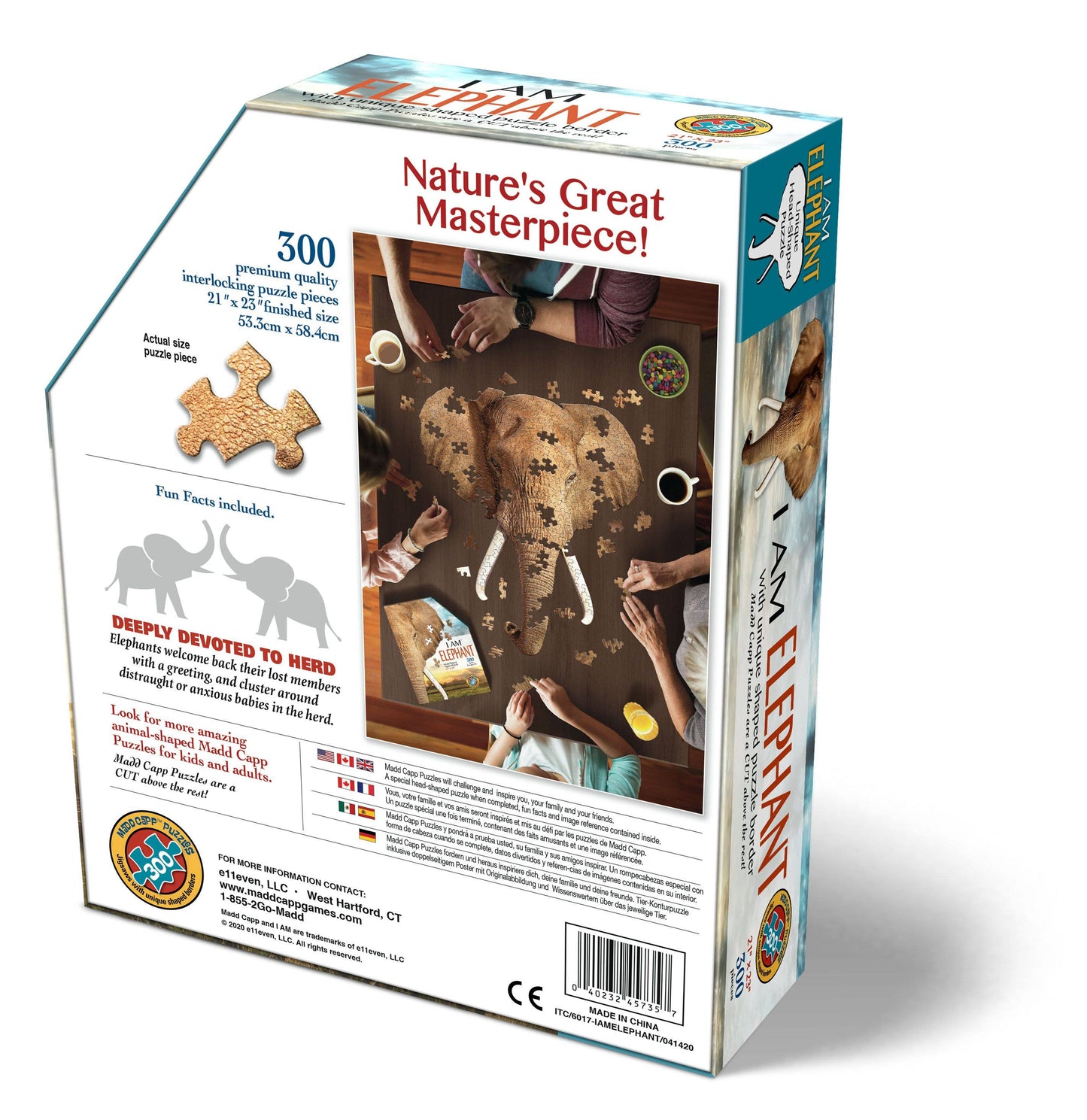 I AM Elephant - Shaped 300pc