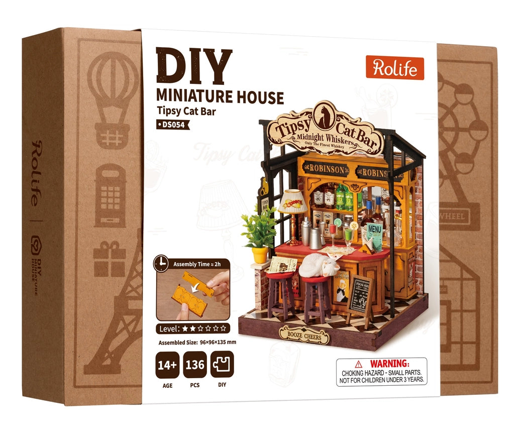 Miniature House Kit: Tipsy Cat Bar
