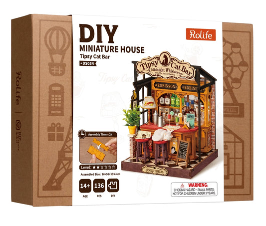 Miniature House Kit: Tipsy Cat Bar