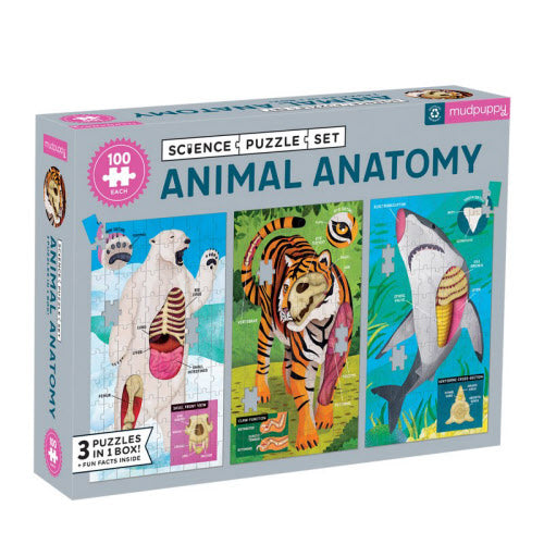 Animal Anatomy Puzzle Set 3x100pc