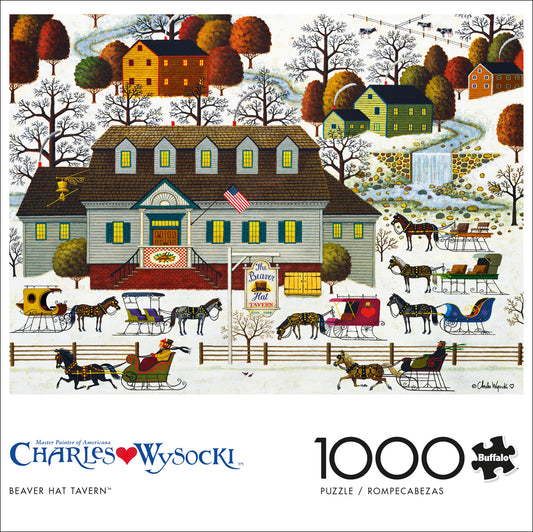 Charles Wysocki Beaver Hat Tavern 1000pc