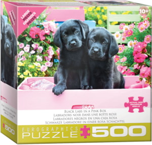 Black Labs in Pink Box 500pc