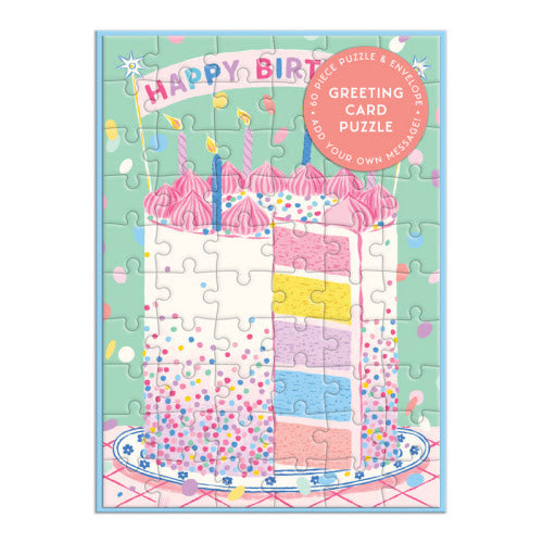 Confetti Birthday Cake Greeting Card 60pc