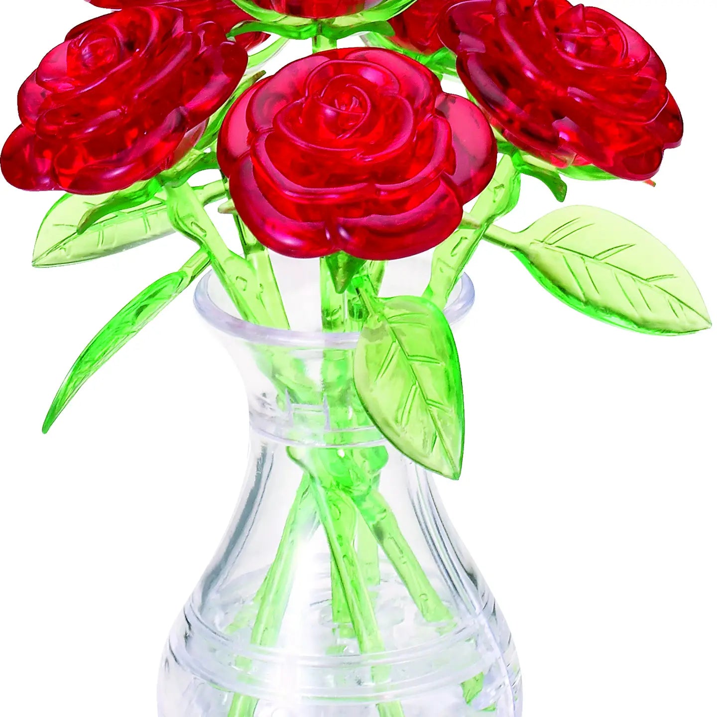 Crystal Puzzle - Red Roses in a Vase