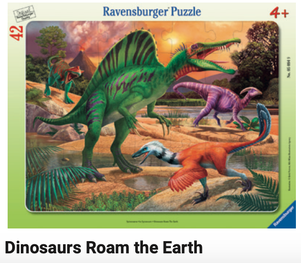 Dinosaurs Roam the Earth (Tray) 42pc