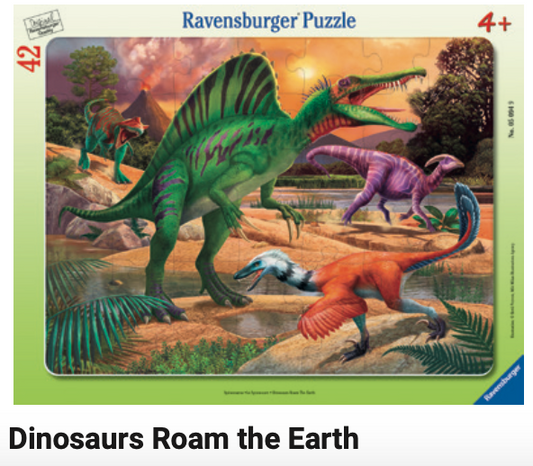 Dinosaurs Roam the Earth (Tray) 42pc