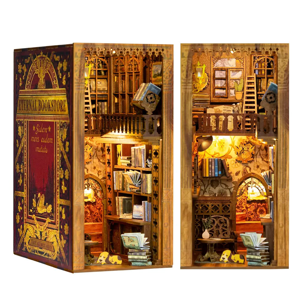Book Nook: Eternal Bookstore with Dust Cover