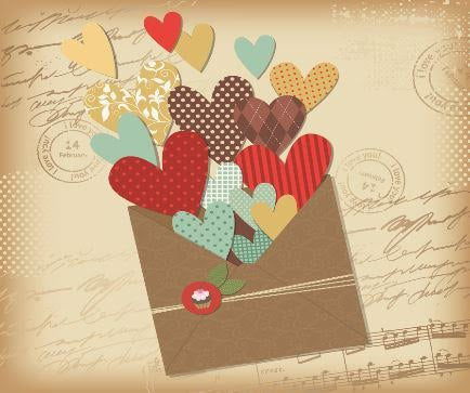 Exploding Hearts Postcard