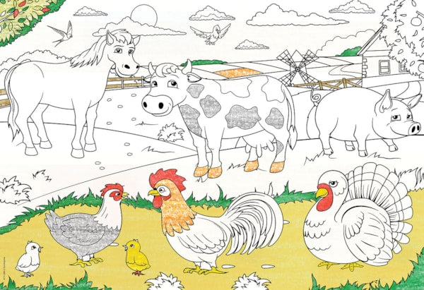 Farm Color Me Puzzle 100pc