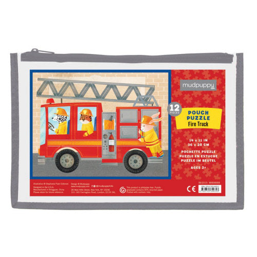 Fire Truck Pouch Puzzle 12pc
