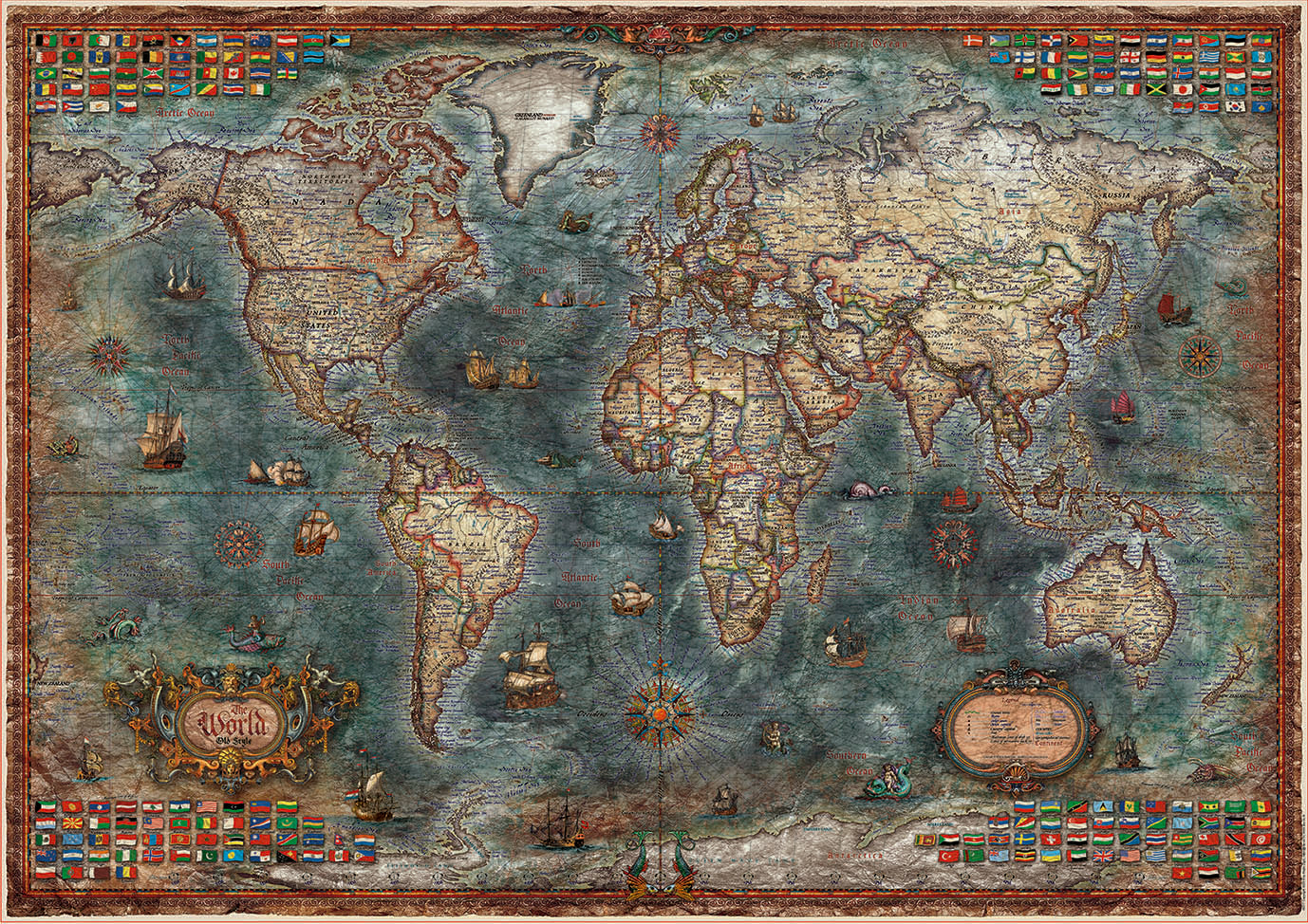 Historical World Map 8000pc