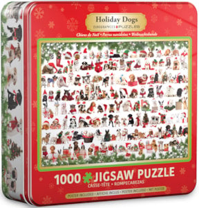 Holiday Dogs Tin 1000pc