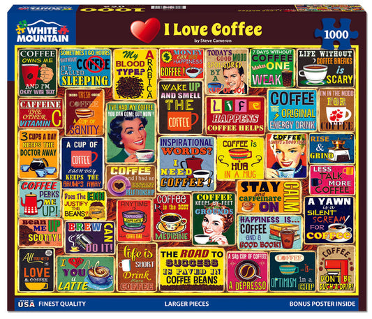 I Love Coffee 1000pc