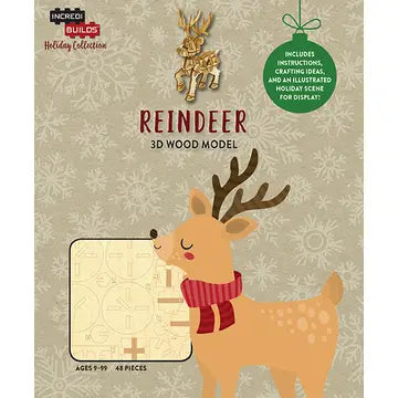 Reindeer 3D Wood Model