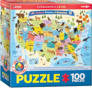 Map of the United States of America 100pc