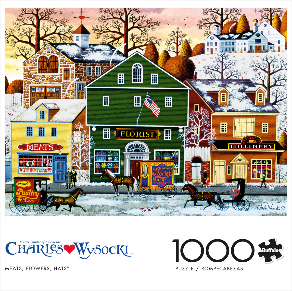 Charles Wysocki Meats, Flowers, Hats 1000pc