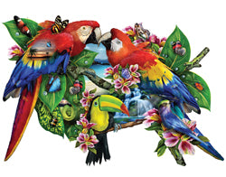 Parrots in Paradise Shaped 1000pc