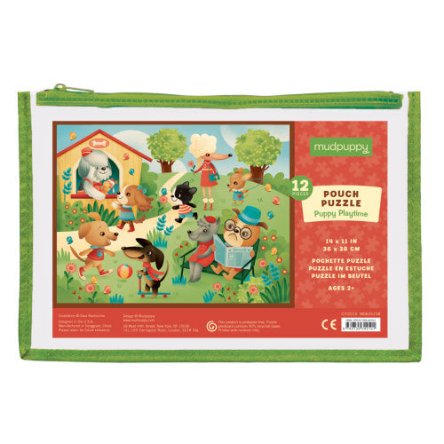 Puppy Playtime Pouch Puzzle 12pc