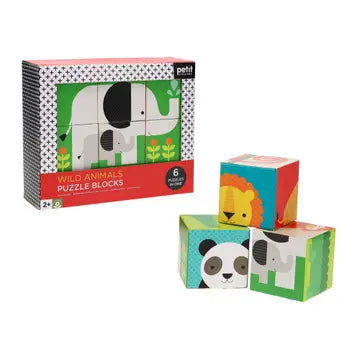 Wild Animals Puzzle Blocks 6pc