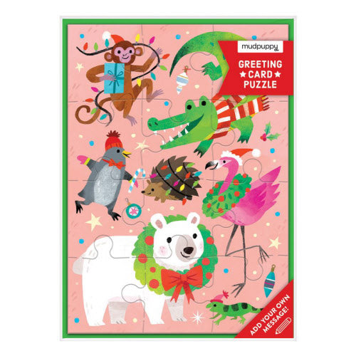 Merry Animals Greeting Card 12pc