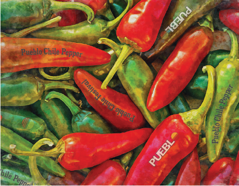 Red & Green Pueblo Chile Peppers 50pc