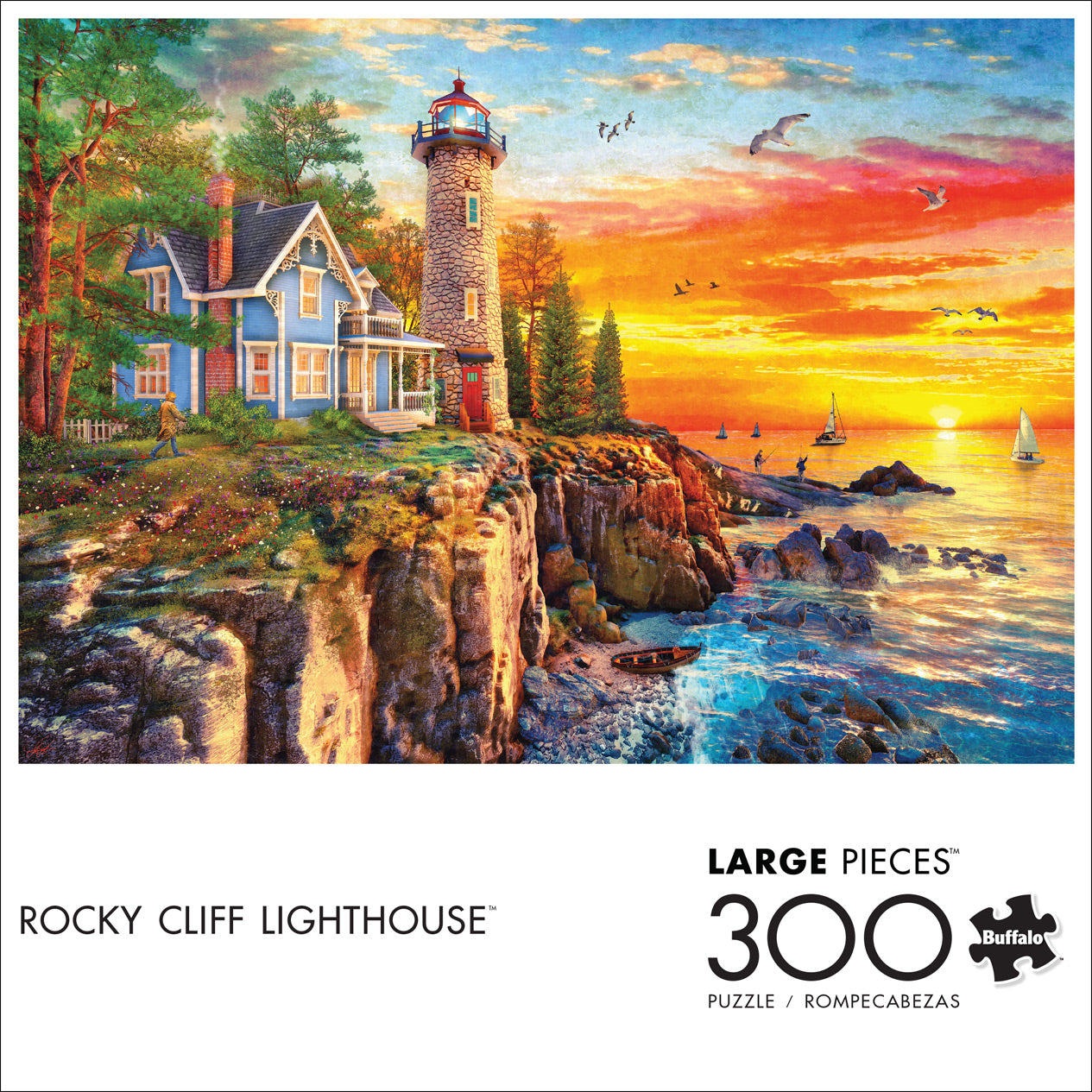 Rocky Cliff Lighthouse 300pc