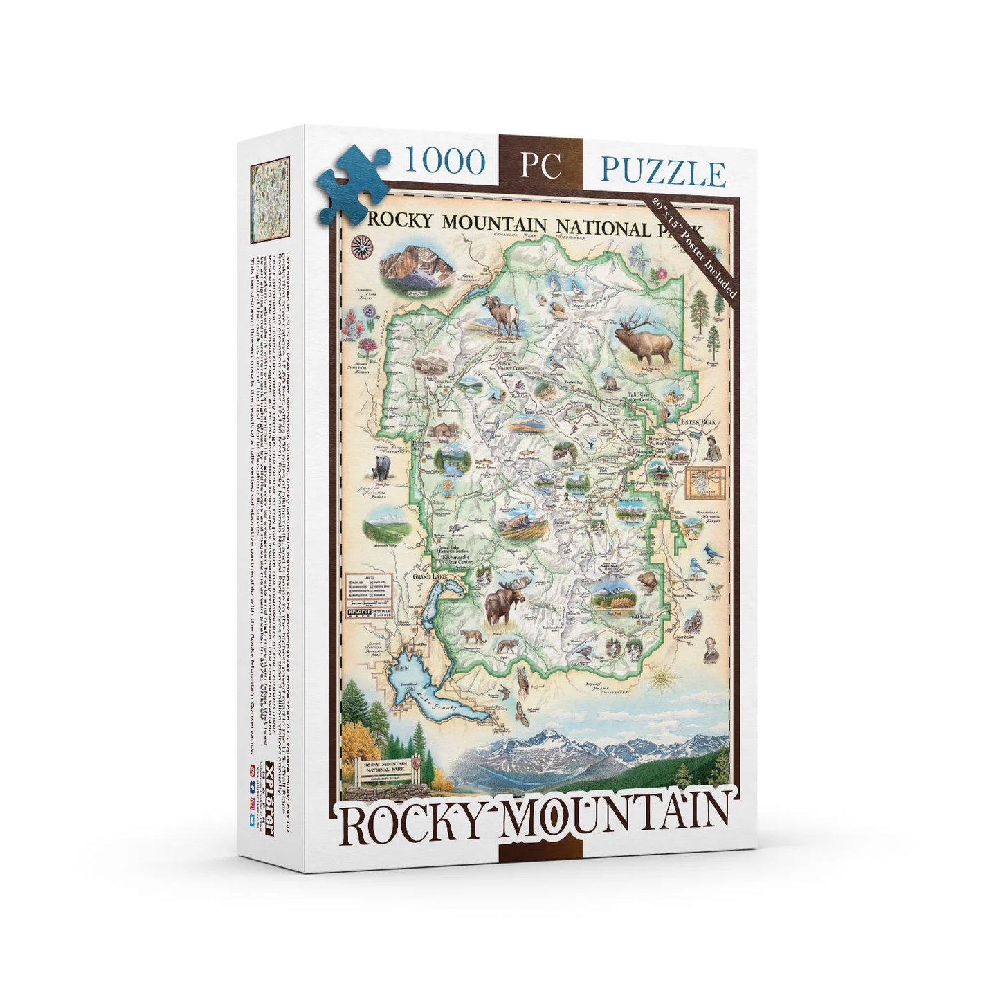Rocky Mountain National Park Map 1000pc
