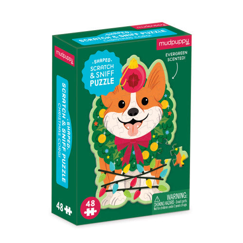Christmas Corgi Scratch & Sniff Mini 48pc