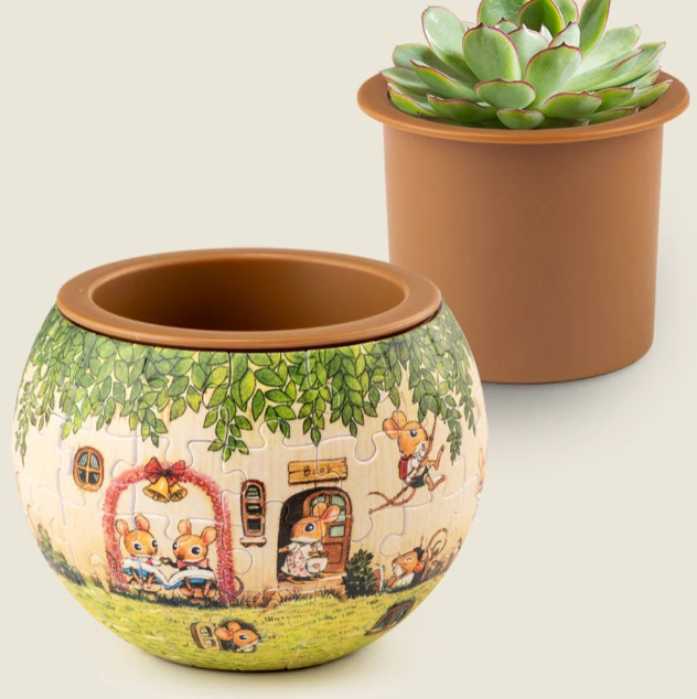 3D Puzzle Planter: Happy Reading 80pc
