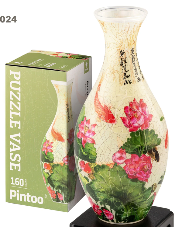 3D Puzzle Vase: Carp with Lotus 160pc
