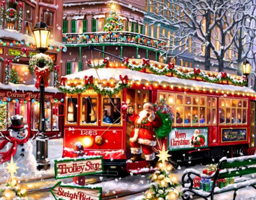 Christmas Trolley 1000pc