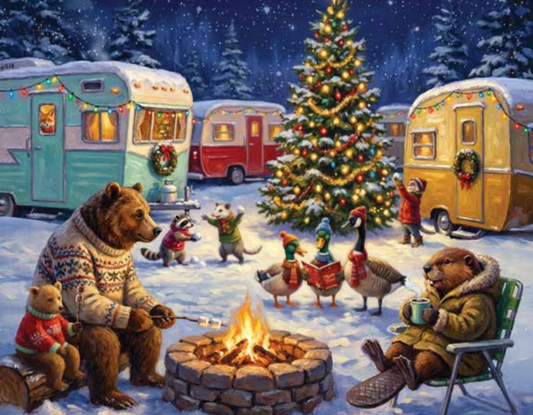 Woodland Christmas Campfire 1000pc