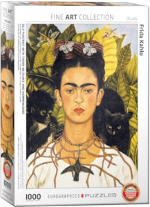Self-Portrait with Thorn Necklace and Hummingbird (Frida) 1000pc