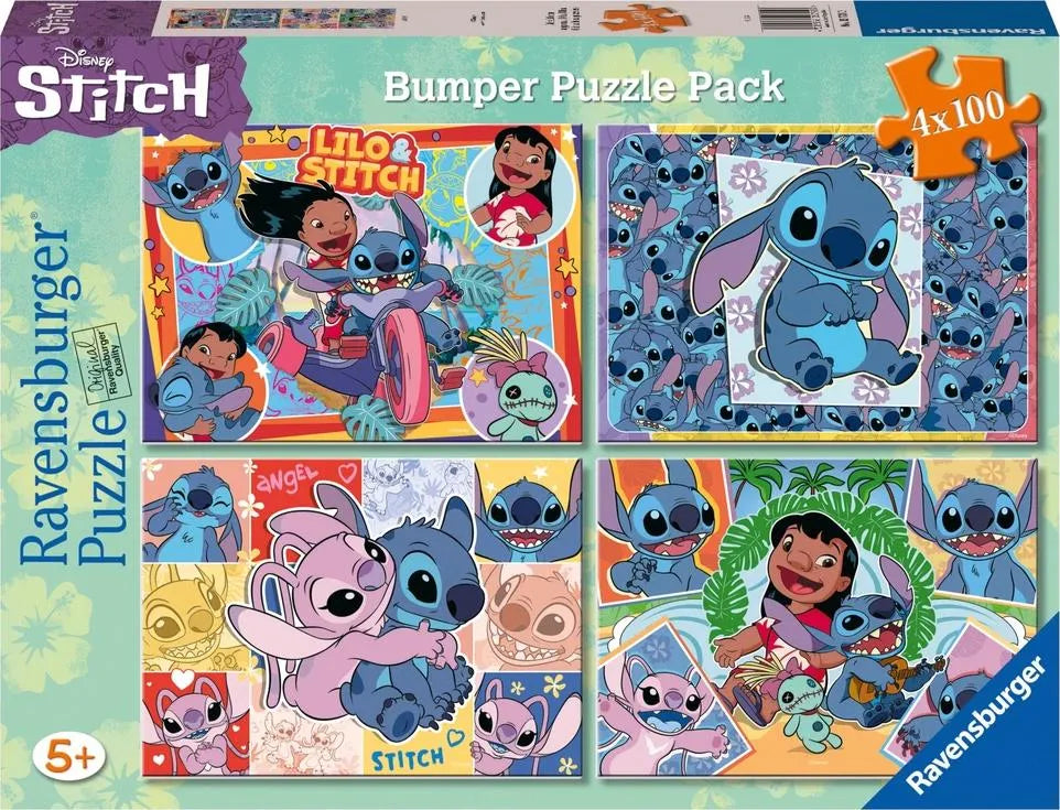 Stitch Bumper Puzzle Pack 4x100pc