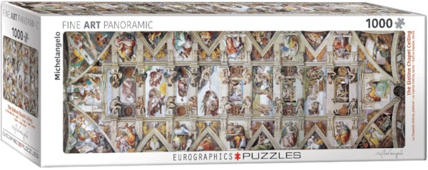 The Sistine Chapel Ceiling Panoramic (Michelangelo)1000pc