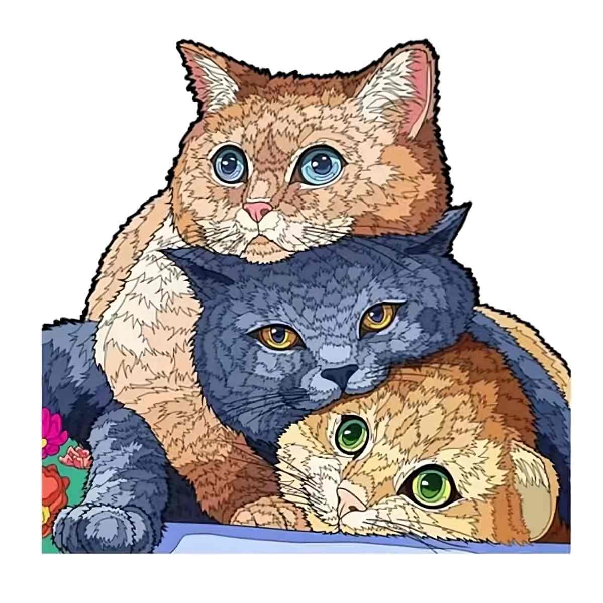 Tri-Cats (Size A5)