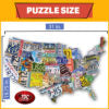 USA License Plates USA Shaped 1000pc