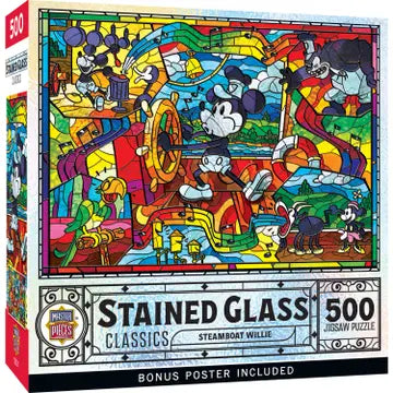 Steamboat Willie Stained Glass 500pc