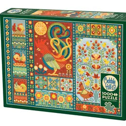 Scandi Chicken Quilt 1000pc